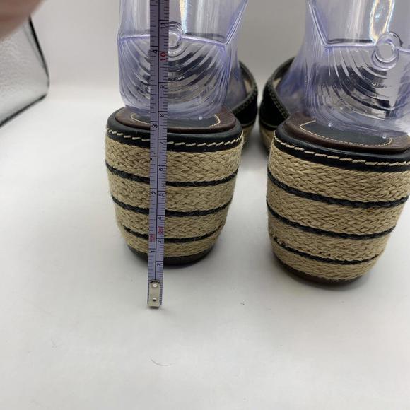 Clarks Artisan Women Black Espadrille Rope Wedge Sandal Shoe Size 7M - Picture 5 of 10